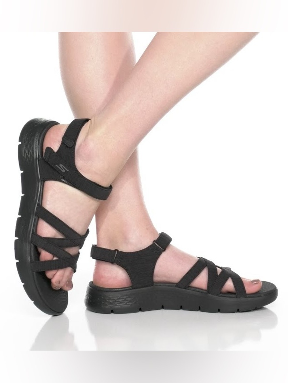 Skechers Black Multi-Strap Comfort Sandals